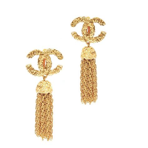 interlocking c chanel earrings|chanel crochet earrings.